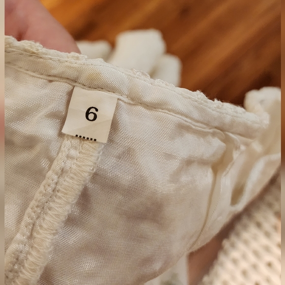 Free People Cream Pleated Sundress with Plunge Neckline - Picture 11 of 12